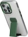 Levelo Morphix Clara Grip Case For iPhone 15 Pro: Reinforced Corners, Premium Leather Kickstand Grip, Shock-Proof Edges, And Multi-Positioning Modes For Ultimate Protection And Convenience (Green)