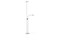 LED floor uplighter/reading lamp, dimmable/nickel-plated180 cm
