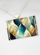 Lowha Decorative Acrylic Serving Tray With Gold Metal Handles And Abstract Marble Design 20x30 cm