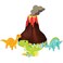 Creative Converting Boy Dinosaur Party Honeycomb Centerpiece Set 4-Pieces