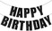 Meetingu Black Happy Birthday Banner For Party Decorations Supplies