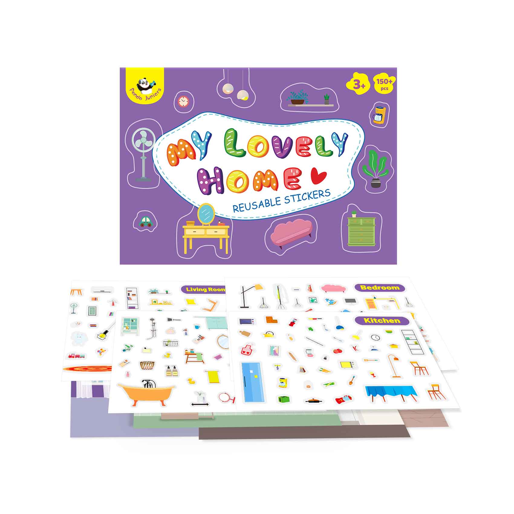 Panda Juniors Reusable Stickers Mlh 00422