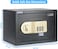 Rubik Safe Box A4 Document Size Locker Security Safety Deposit With Key and Keyless Entry RB25AJ (25x35x25cm) Black