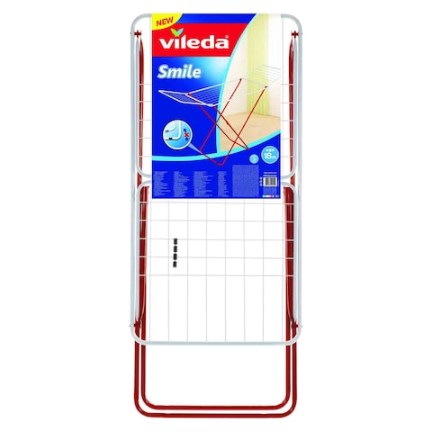 Vileda Smile Steel X-Leg Indoor Cloth Dryer 18m Silver