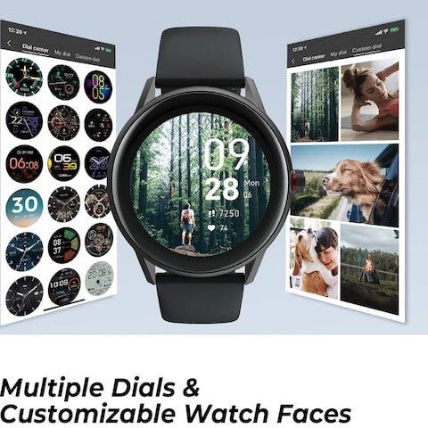 Full Touch Screen Round Smart Watch Black