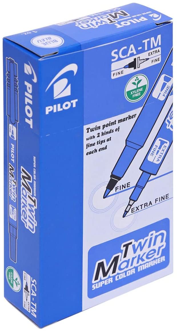 Generic Pilot Sca-Tm-L Twin Marker Set Of 12, Blue