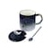Starry Night Ceramic Coffee Mug set Moon Cups Lid
