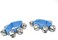 Adjustable Nylon Wrist Jingle Bells for Children - Blue