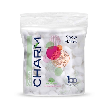 سانيتا شارم كرات قطنية أبيض 100حبة