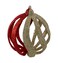 Christmas Designer Baubles Gold/Red 8cm 4Pcs/Box