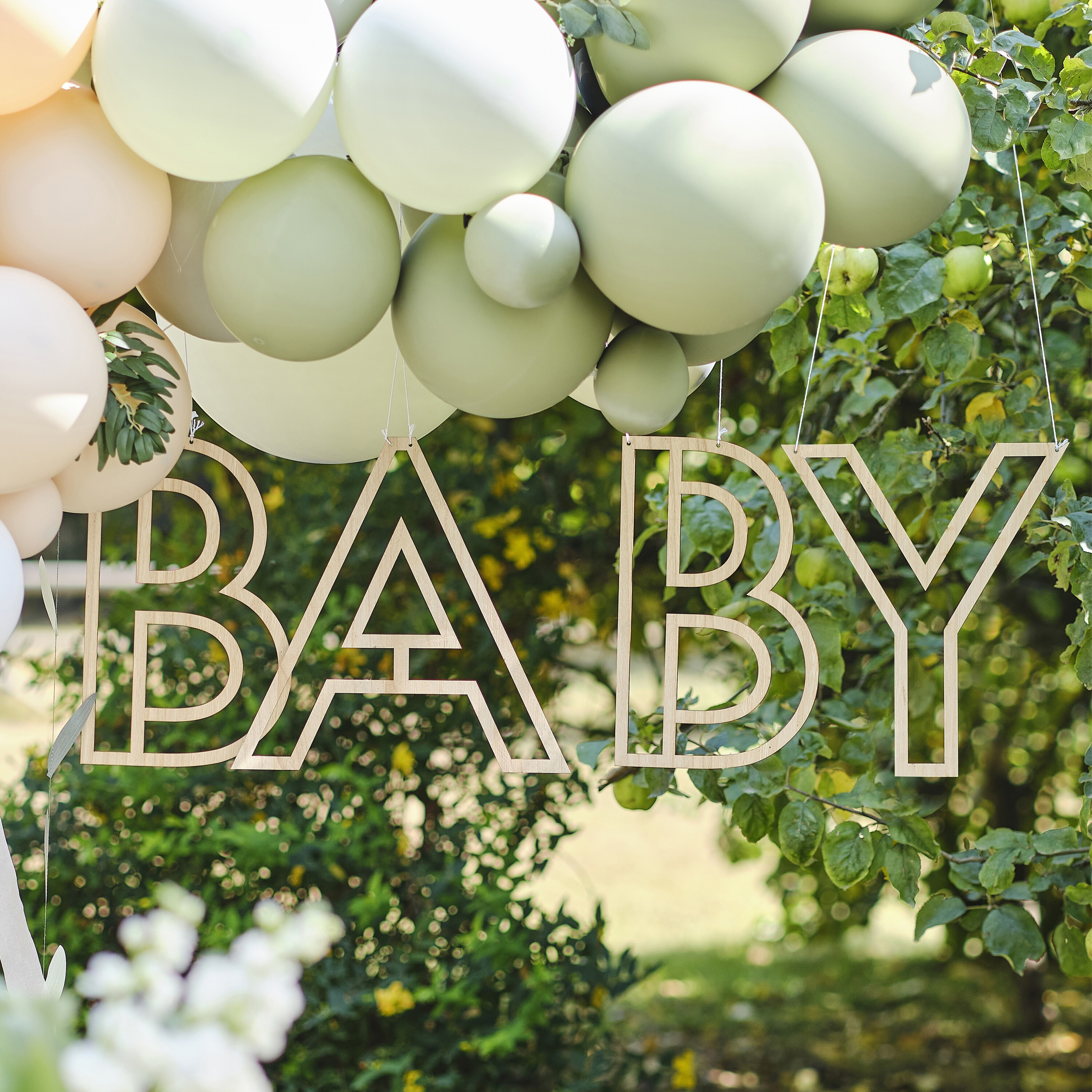 Botanical Baby  Baby Wooden Hanging Decoration