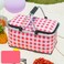 Mei Lifestyle Foldable Multifunction Picnic Storage Bakset With Aluminium Handles For Shopping, Travel, Camping (47&times;27&times;22cm)