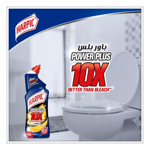 Harpic Power Plus 10x Citrus Most Powerful Toilet Cleaner Blue 1L