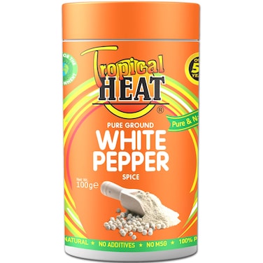 Tropical Heat Spices White Pepper Ground 100G