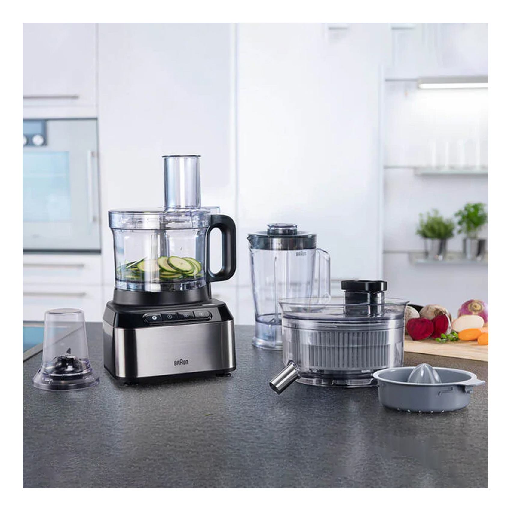 Braun 12-In-1 Food Processor 800W FP 3235SI Black