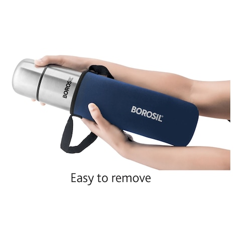 Borosil Hydra Vacuum Insulated Thermo Flask Blue 500ml