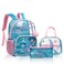 Eazy Kids 17" Set of 3 School Bag with Lunch Bag and Pencil Case Mermaid-Blue