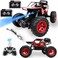 Kidwala Remote 4WD Climbing Monster Powerful Rock Crawler Off Road with rubber roller, horsepower Red truck toy for Boys