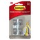 Command 17031SS-4ES Stainless steel metal hooks, small, Silver color. 4 hooks and 5 strips/pack