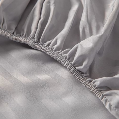 Luna Home-King Size 3 Piece Set, Bedsheet with 2 Pillow Cases, Light Gray Color