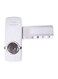 Hi-Well Toothpaste Dispenser With Toothbrush Holder Set White