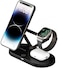 Levelo Premio 5 in 1 Magnetic Wireless Charging Pad, Auto Detecting Object, Built-in Lamp With Adjustable Brightness To 3 Levels, USB-C input USB-A output - Black