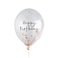 Rose Gold 'Happy Birthday' Confett Filled 12" Latex Balloons 5Ct
