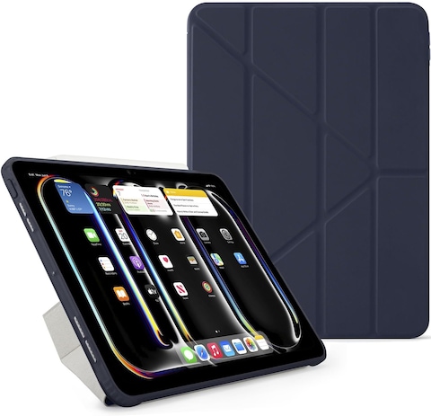 Pipetto Origami No1 for Apple iPad Pro 11 inch case (2024) M4 Smart Cover with 5 in 1 stand - Dark Blue