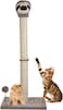 Warmie Sloth Cat Scratcher, 95 cm Tall Cat Scratching post for Indoor Cats, Sisal Rope Cat Scratcher with dangling ball (Chocolate+Beige)