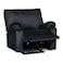In House Velvet Rocking &amp; Rotating Recliner Chair - Dark Grey - H1