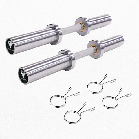 YALLA HomeGym Pair of 20&quot; Olympic Dumbbell Handles Commercial Grade Loadable Dumbbell Bars for 2-inch Olympic Weight Plates
