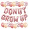 Donut Party Supplies - Donut Grow Up Balloons Banner Rose Gold, 20 Latex Balloons with 5 Confetti Balloons for Baby Shower Donut Grow Up Birthday Party Decorations