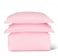 Sleep Night Hotel Stripe 6 Pieces Soft Comforter Set King Size 220x240cm Horizontal Striped Pattern With Tie Closure Style Pink