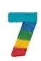 Unique Number 7 Numeral Pinata- 21-Inch Size