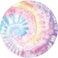 Creative Converting Tie Dye Party Dinner Plates 8-Pieces- 22 cm Diameter- Multicolor