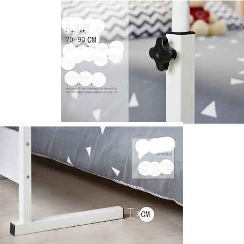 Adjustable Mobile Bed Table Desks, Portable Laptop Computer Stand Desks, Mobile Laptop Desk Computer Table, for Bed Bedside Sofa Bedroom Study Office