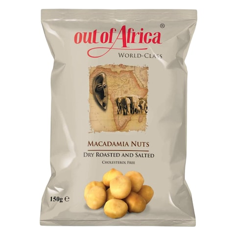 Out Of Africa Dry Roasted And Salted Macadamia Nuts 150g