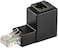 Ethernet Adapter, Cat6/CAT5e Up Angle Ethernet Adapter, 90 Degree RJ45/ 8P8C Ethernet Female to RJ45/ 8P8C Male Adapter (1pcs)