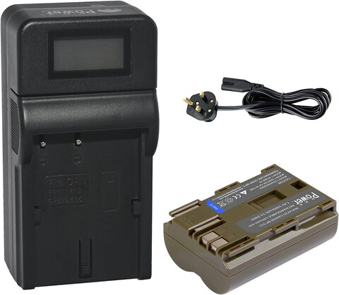 DMK Power BP-511 1560mAh Batteries with TC1000 LCD Charger Compatible with Canon EOS 5D 50D 40D 20D 30D 10D Digital Rebel 1D D60 300D D30 etc,