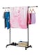 Multipurpose Garment Rack Silver/Black Medium