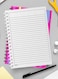 Lowha Spiral Notebook With 60 Sheets And Hard Paper Covers With Colored Shapes Design, For Jotting Notes And Reminders, For Work, University, School