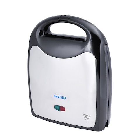 Geepas 1100W 4 Slice Sandwich Maker, Cooks Delicious Crispy Sandwiches, Cool Touch Handle, Automatic Temperature Control and Non-Stick Plate, 2 Years Warranty