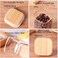1CHASE&reg; Borosilicate Square Glass Storage Jars with Wooden Lid, Mini Jars with Label for Kitchen Pantry, Suit for Sugar, Salt, Coffee, Tea, and Other Dry Food Storage 10 PCs set