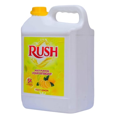 Rush Multipurpose Fizzy Lemon Liquid Detergent 5L