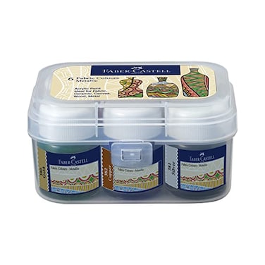 Faber-Castell Metallic Fabric Colour Multicolour 10ml 6