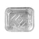 Falcon Rectangle Aluminium Container With Lid Silver 2.41L 10 PCS
