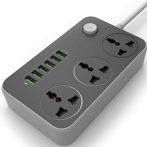 3 POWER SOCKET WITH 6 USB PORT