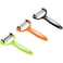 ECVV 3-in-1 Rotatable Stainless Steel Blade Peelers for Kitchen   Potato   Apple Vegetable Peelers for Kitchen   Carrot and Potato Peeler   Non-Slip Comfortable Handle (MULTICOLOR)