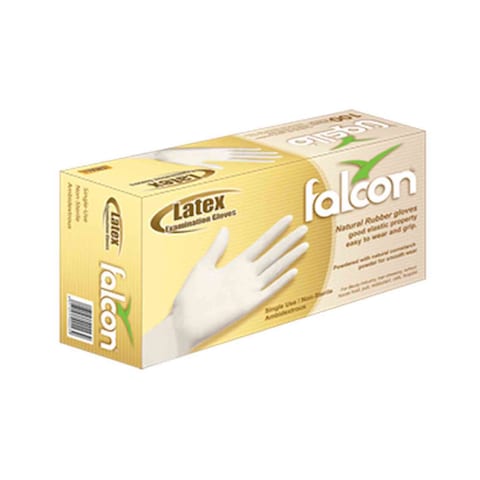 Falcon Examination Gloves Large White 100 PCS