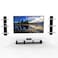 Wooden Twist Wooden Wall Mounted TV Unit, Cabinet, With TV Stand Unit Wall Shelf For Living Room (Black &amp; White)